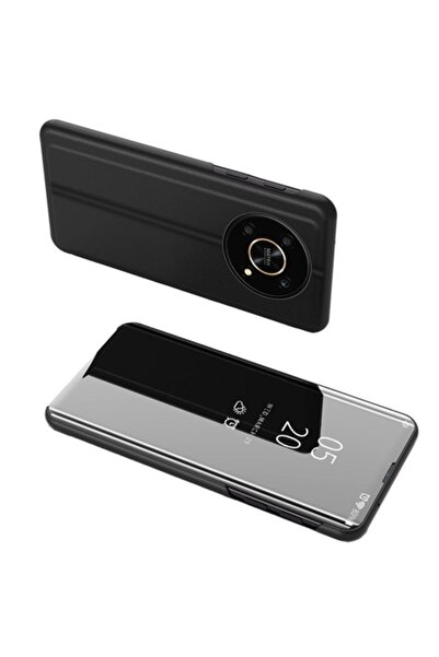 e-Eunoia Art Carcasă pentru Honor X9 5G / X9 / Magic4 Lite / X30, Clear View, rezistentă la impact, U487, neagră