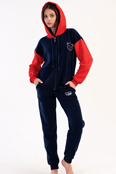 VİENETTA Hooded Pajama Set Women