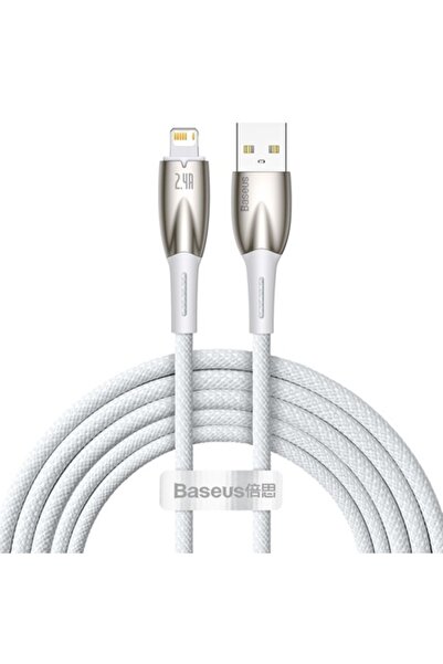 Baseus USB-A to Lightning Data and Charging Cable Glimmer Series, 20W, 2m, White