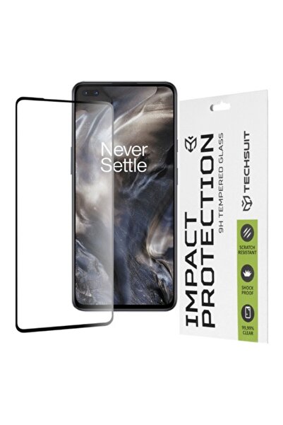 OEM Screen Protector with 9H Tempered Glass for OnePlus Nord, Black-Transparent