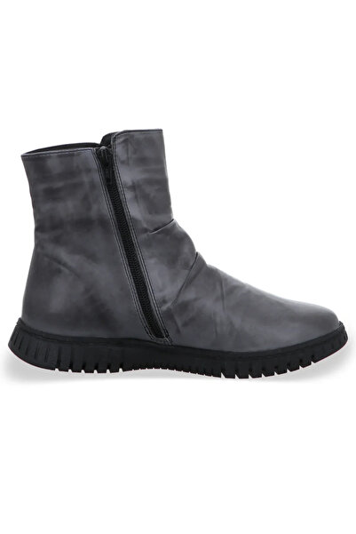 İNZE AYAKKABI Gri HAKİKİ DERİ BOT - MODEL ADI: New İspanya