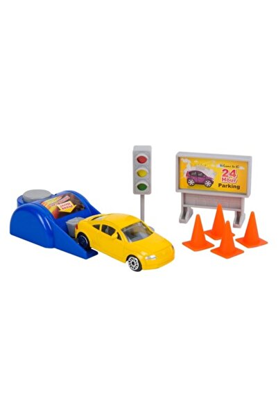 Actual Investing Σετ παιχνίδι αυτοκινητάκι με εκτοξευτή, 7x3x2,5 εκ., πολύχρωμο