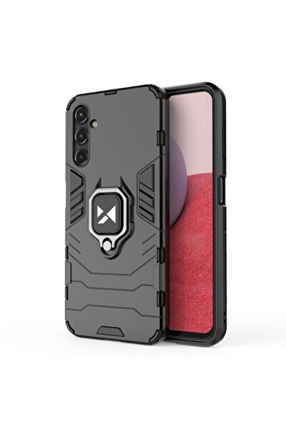 WZK Carcasă Ring Tough Armor cu suport pentru Samsung Galaxy A14 (A145) - Negru