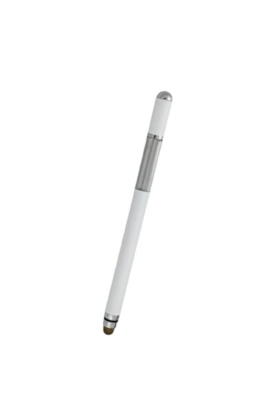 Bibilel Creion Stylus universal 2 in 1, pentru tableta, telefon sau laptop cu touch screen, Alb