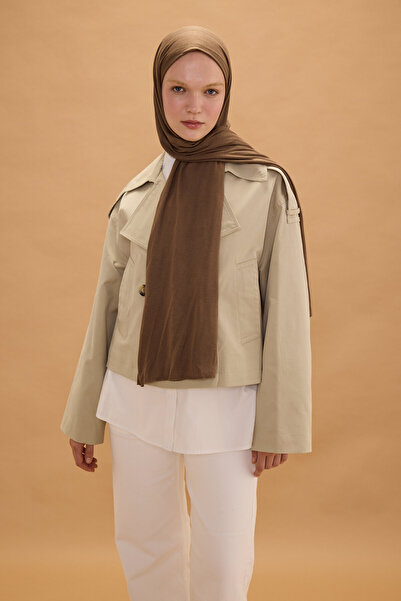 cs camellia scarf Bamboo Combed Shawl - Mocha