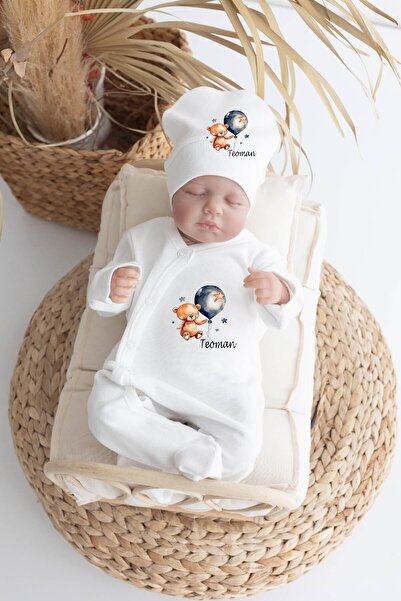 Bebe wini 100% Pamuk 3 Parça Patikli Tulumu AYİCİKUCUYOR