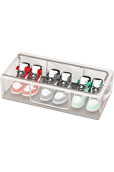 Toolsy Cutie de Depozitare pentru Pantofi, Flippy, 40x30x15 cm, din Plasa PVC...