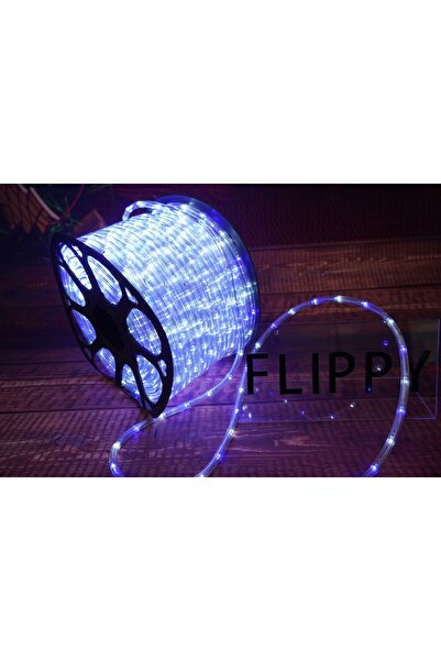 Flippy Instalație de Crăciun, 62 m, 1488 LED-uri, Furtun luminos, Alb rece/Albastru, Transformator, 8 moduri de iluminare, S