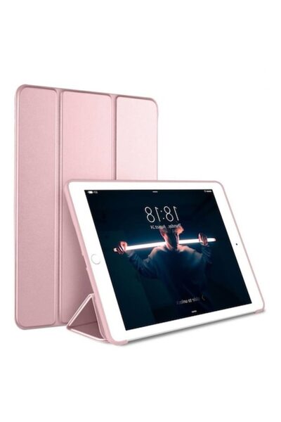 SOHO Husa Book cover compatibila cu iPad 9.7 inch 2017 / 2018, material piele ecologica, Pink