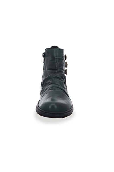 İNZE AYAKKABI Green Genuine Leather Boots - Model Name: New Spain
