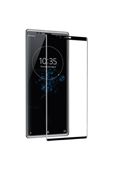 E-ART Protector de ecran pentru Sony Xperia 1, sticlă securizată, lipici pentru margini, 3D