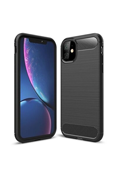 SOHO Carcasă de protecție cu inserție de carbon pentru iPhone 11, neagră