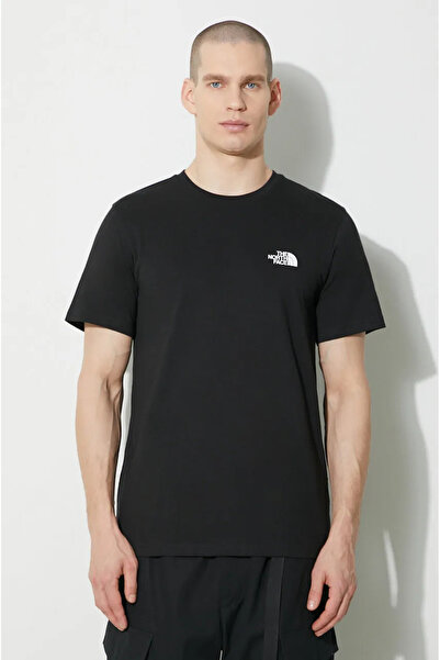 THE NORTH FACE Ανδρικό μαύρο μπλουζάκι απλό μπλουζάκι με θόλο μαύρο