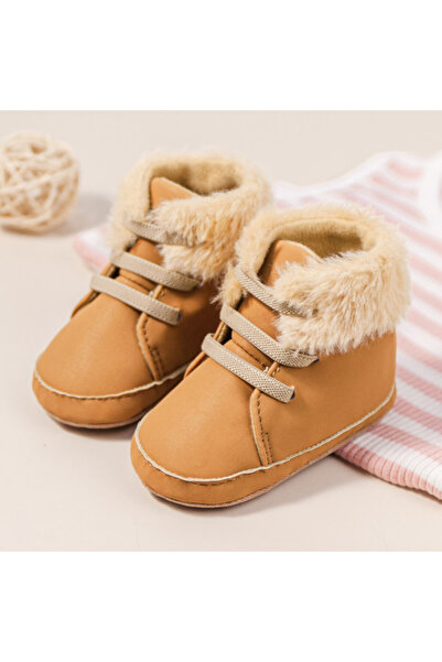 Bebelul Brown baby booties - Shinny