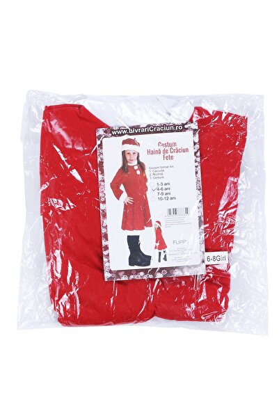 Flippy Costum Craciunita Fata, 4-6 ani, 3 piese, Polar