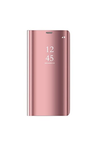 Bibilel Husă de protecție Clear View pentru Samsung Galaxy A02s, cu clapă, roz