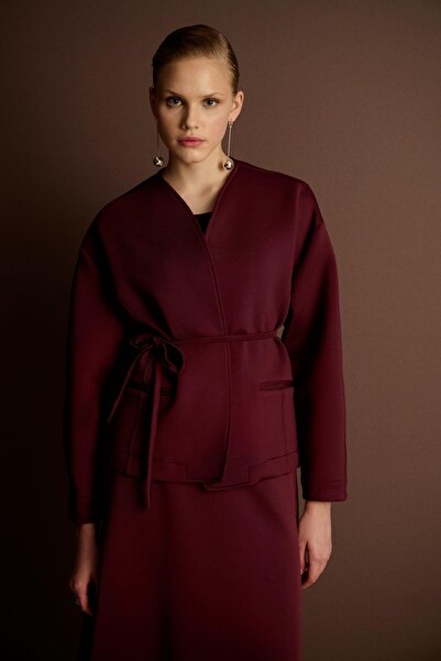 TERZİ DÜKKANI Solin Puff Jacket - Skirt Suit Bordo