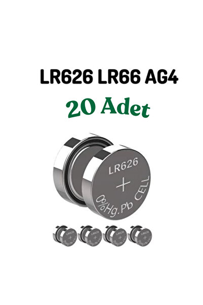 harry 20 Adet Lr626 Lr66 Ag4 1.55v Numara Saat ve Cihaz Pili Kol Saati Pili