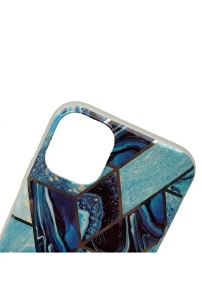 Huawei Protective Case for P Smart Z Soft IMD TPU Marble Geometric Blue