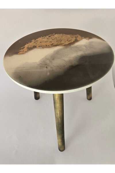 M.X.M. by Oana Art Round coffee table – with handmade epoxy resin top