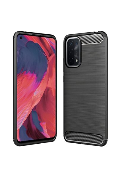 OEM Carcasă Carbon pentru Oppo A74 5G / A54 5G / A93 5G, Neagră