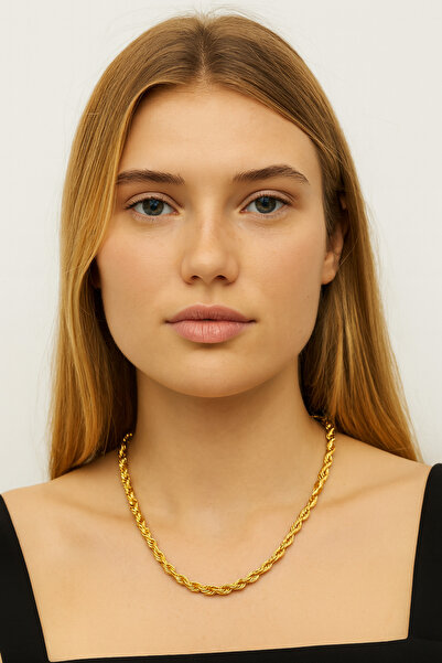 Girbegenal سلسلة حبل مطلية بالذهب اللامع 60 سم