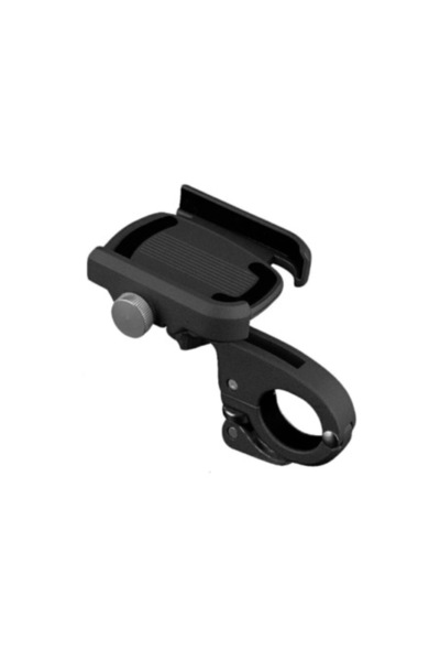 OEM Adjustable motorcycle handlebar mobile device holder, 360° rotation, black aluminum