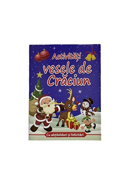 Bibilel Kids Carte Activitati vesele de Craciun, colorat, stickere, jocuri in...