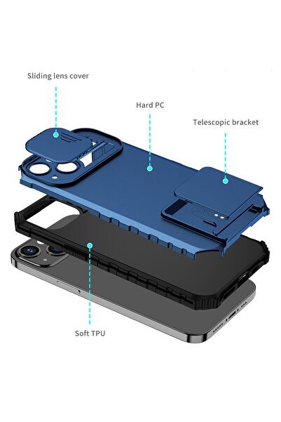 Flippy Defender Case with Stand for Samsung Galaxy S21 FE - Blue (Flippy)