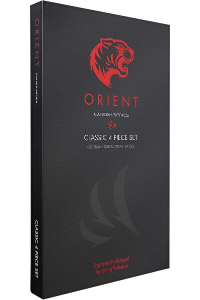 Orient Set of 4 kitchen knives, Origin Series, made of German X50 Ultra + stainless steel, black