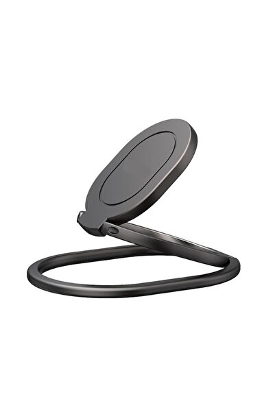 SOHO Metallic Adhesive Magnetic Support with Ring for Phone or Tablet, 360 Degree Rotation, Gray