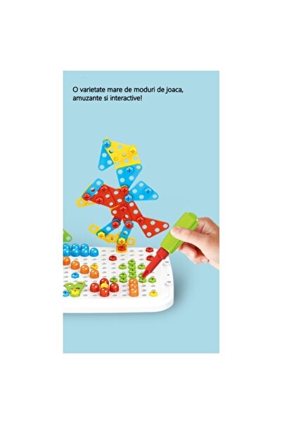 Flippy Educational toy for children, Flippy, Set of 258 pieces, 6 in 1, Suitcase with drill, Multicolor