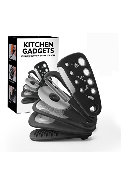 Flippy Flippy 6 in 1 mini kitchen utensil set, pizza cutter, knife, cleaner, grater, opener,