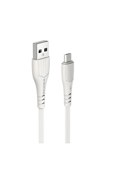 Borofone Cablu de date și încărcare USB-A la microUSB BX37 Wieldy, 18W, 1m, alb