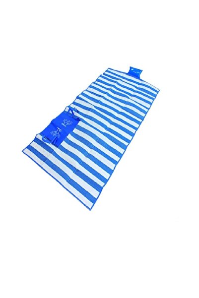 Bibilel Beach mat, inflatable cushion, foldable, 175x90cm, Blue