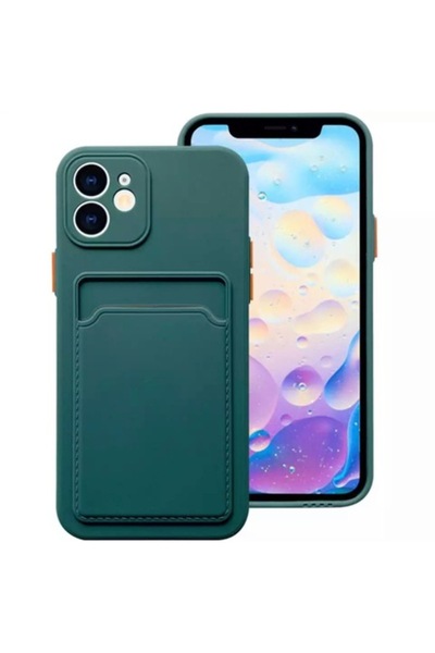 Bibilel Husă pentru iPhone 12 Pro, silicon dur cu compartiment pentru carduri...