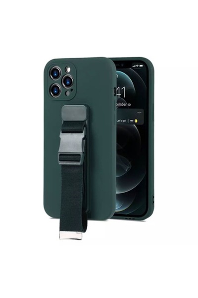 SOHO case compatible with iPhone 13 Pro, grip mount for armband and belt, Dark Green