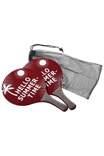 Bibilel Set Palete pentru plaja din lemn cu sac de depozitare incluse, Rosu-Alb