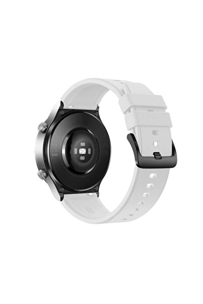 Bibilel Curea din silicon pentru Huawei Watch GT / GT2 / GT2 PRO, 46 mm, albă