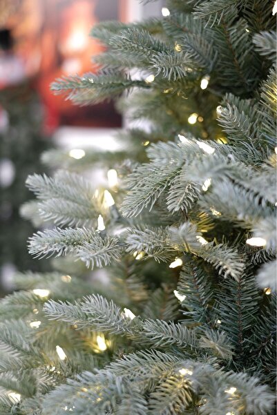 BraziPremium By OLLMA Brad de Crăciun artificial Mulberry cu aspect mat și luminițe, PE, 228 cm, 800 LED-uri