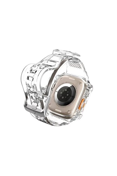 SOHO Curea compatibilă cu Apple Watch Ultra 49mm Rugged Armor Pro transparentă