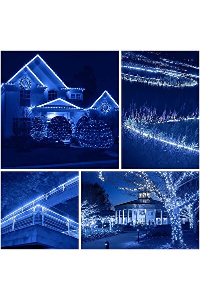 Flippy Christmas Installation, 100 m, 2400 LEDs, Light Tube, Cool White/Blue, Transformer, 8 Light Modes, S