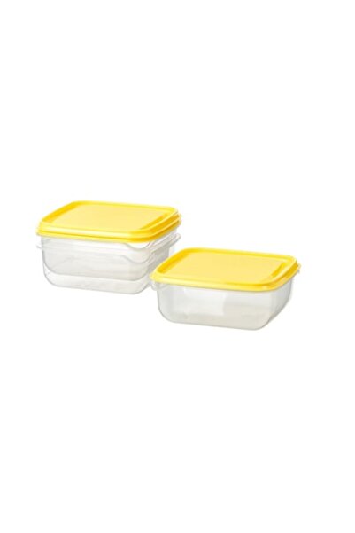 Bibilel Set 3 reusable food containers, plastic, transparent