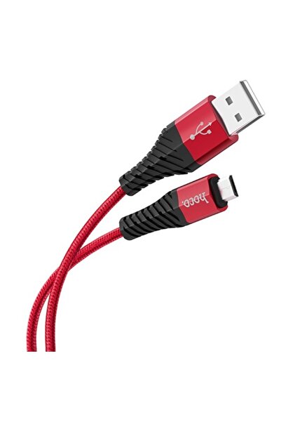 Hoco Кабел USB-A към microUSB X38 Cool, 18W, 1м, Червен