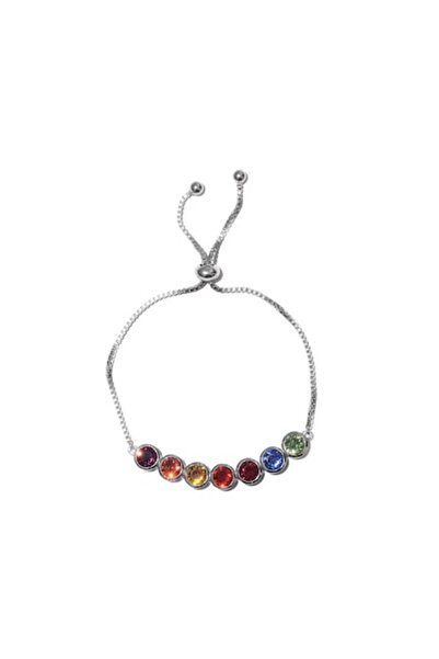 AURA Brățară de prietenie cu pietre, Aură, placată cu aur de 18K, 20 cm