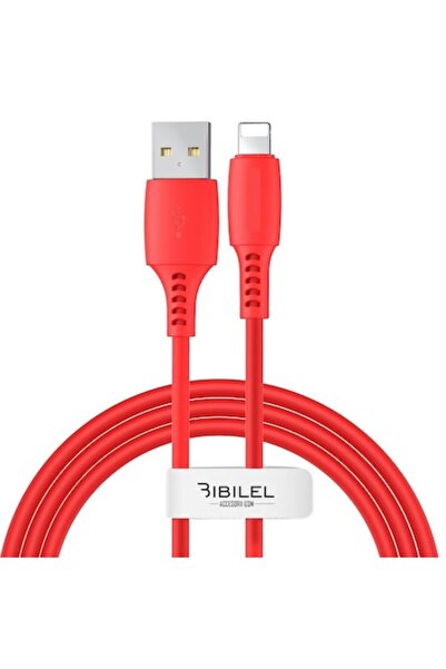 Bibilel USB to Lightning Cable, for iPhone, iPad, iPod, 2m, Red