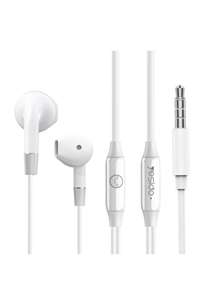 Yesido Căști intraauriculare cu fir, cu mufă audio de 3,5 mm, microfon HD, 1,...