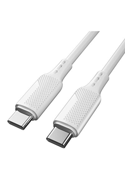 SOHO Fast Charge and Data Transfer Cable, USB-C to USB-C, 100W PD, 1M, White