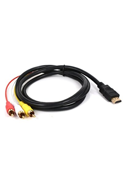 GoGou HDMI to 3 RCA Cable, GOGOU, 1.5 m, Black