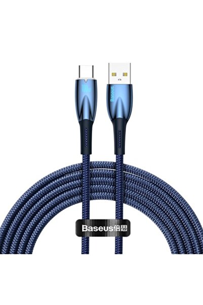 Baseus Cablu de date și încărcare Glimmer Series USB-A la USB-C, 100W, 2m, al...